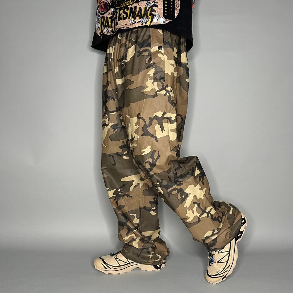 Vintage 90s Browning Track Pants Mens L Baggy Wide Leg Hunting Camo Sweatpants